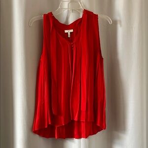 Joie Silk Red Sleeveless Blouse